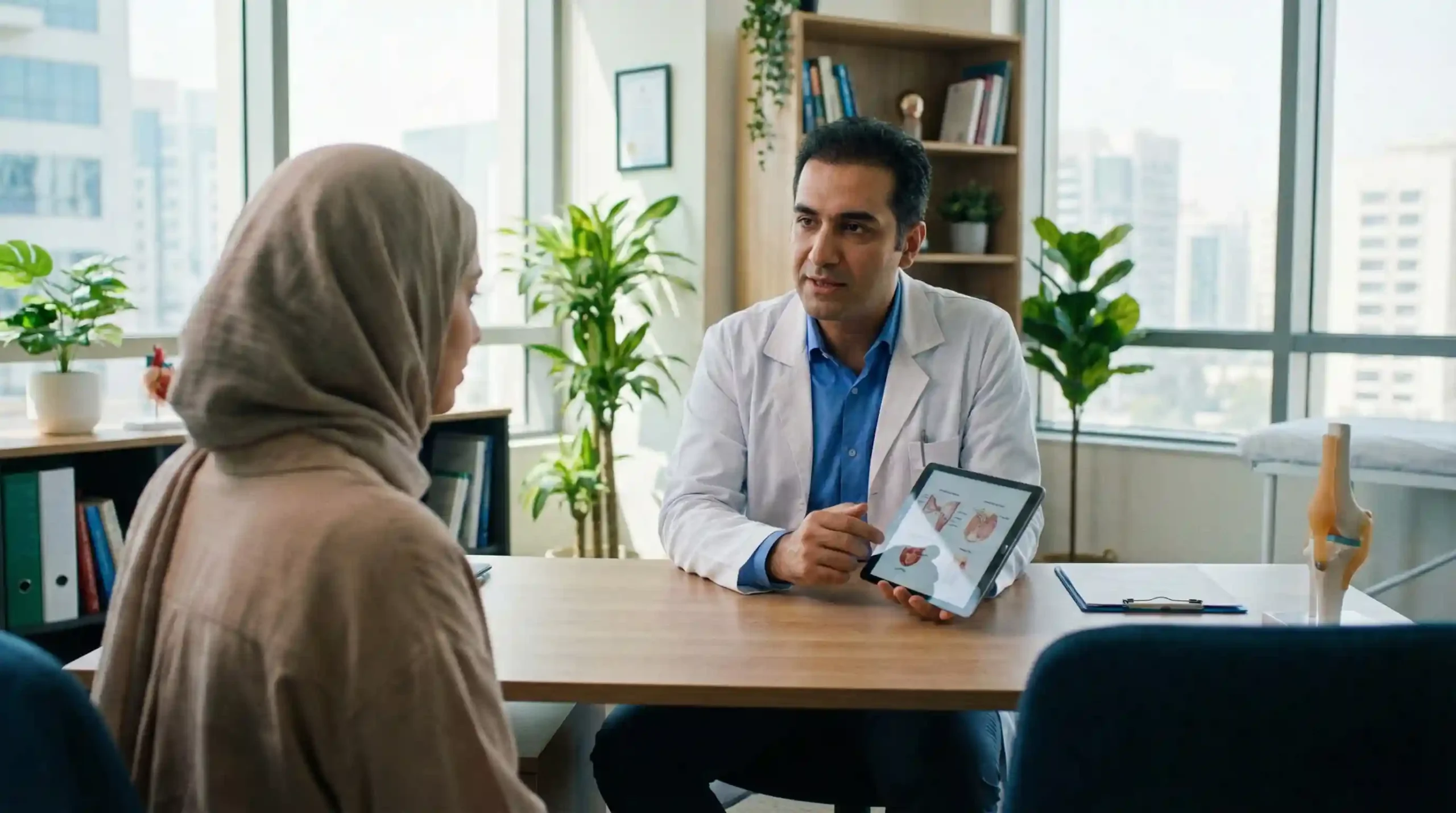 مشاوره پزشک پوست و مو با بیمار قبل از تزریق بوتاکس؛ بررسی سوابق پزشکی