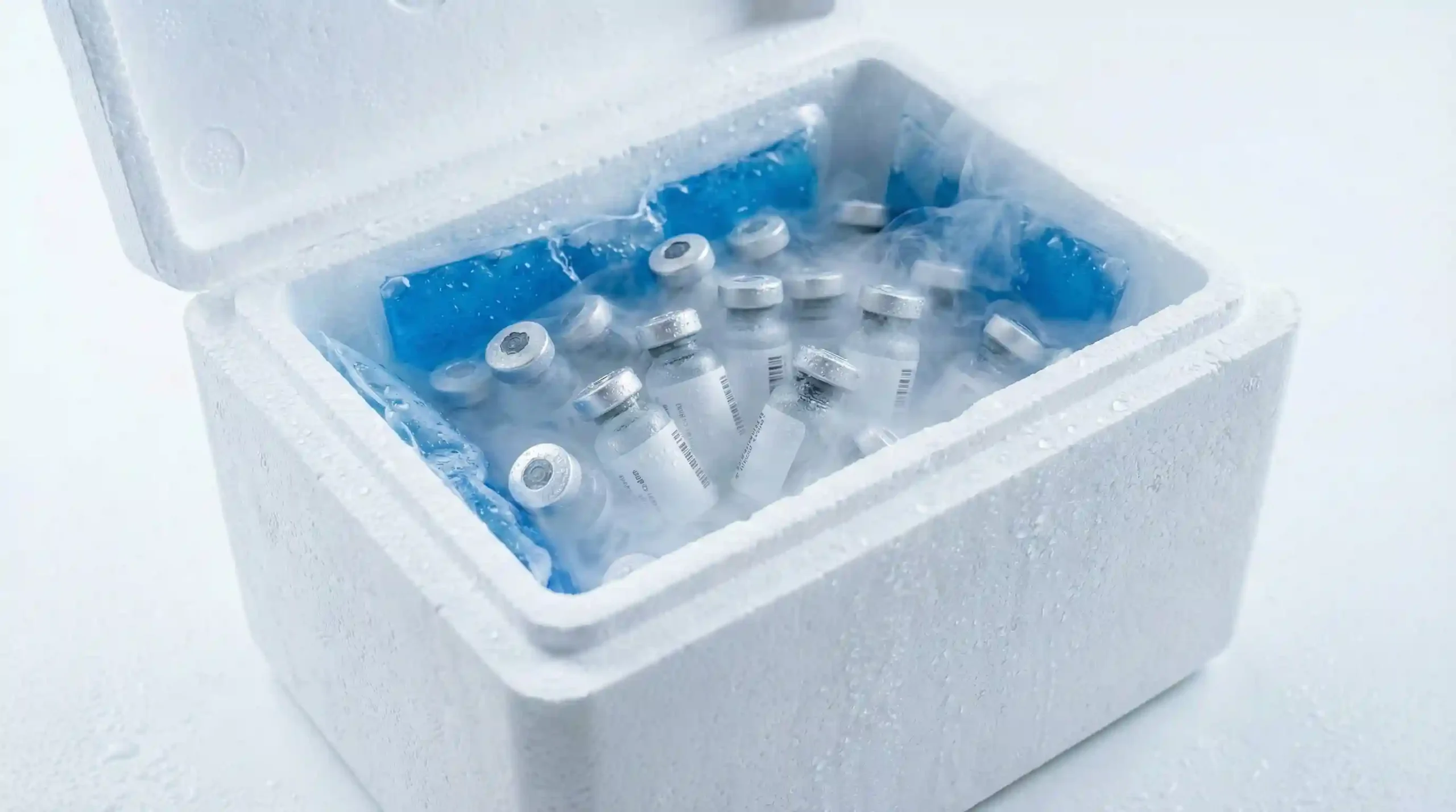 بستهبندی استاندارد بوتاکس با یخ خشک و تجهیزات زنجیره سرد در پارسین طب